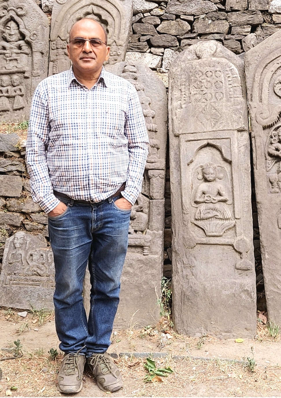 Rakesh Kumar with archival railway land records